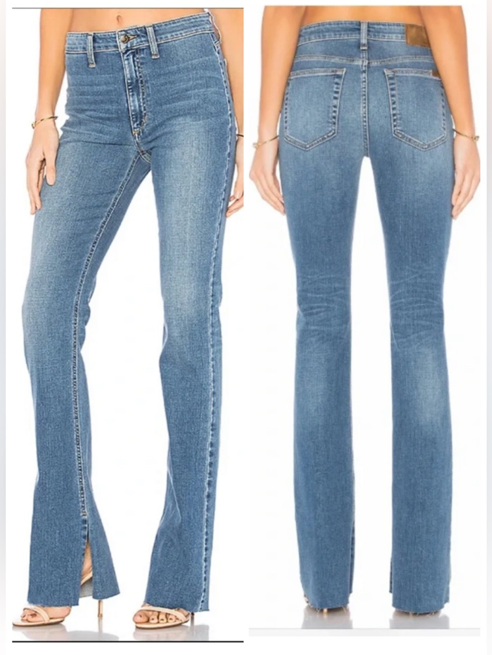 Joes Jeans Micro Flare High Rise Medium Wash Jeans Size 32 NEW Raw Hem
